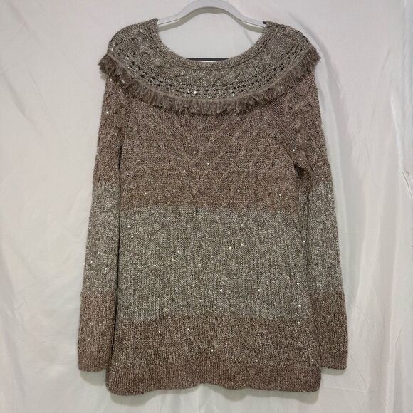 White House Black Market sequin sweater size L - Picture 4 of 7